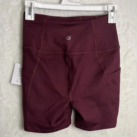 Core10 Women's Slim Fit High Waist Yoga Shorts - Picture 3 of 5